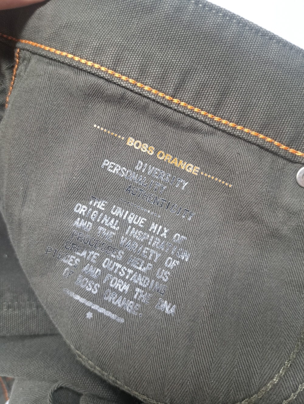 NWT Hugo Boss Orange24 Barcelona Duck Slim Straight Jeans Brown 34x34 - Picture 13 of 15